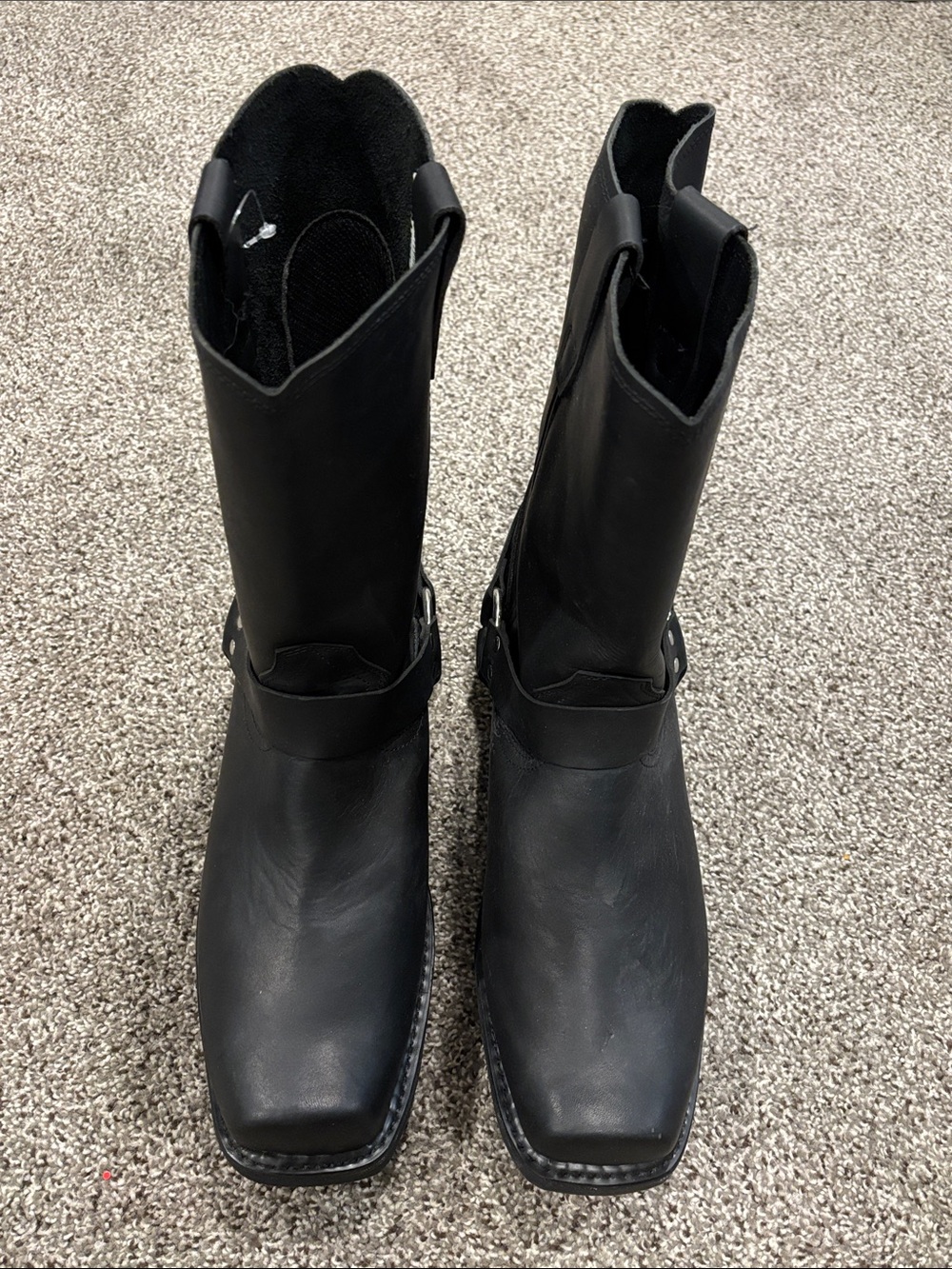 Durango Men’s Size 15EE Black 11" Harness Boot Mid-Calf Square Toe Buckle